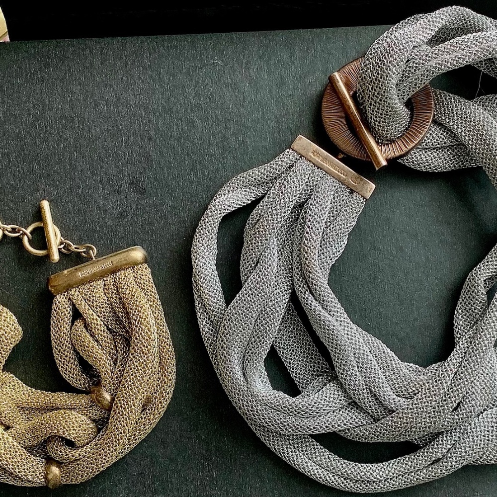 ❤️Silver Gold String Necklace and bracelet combo❤️